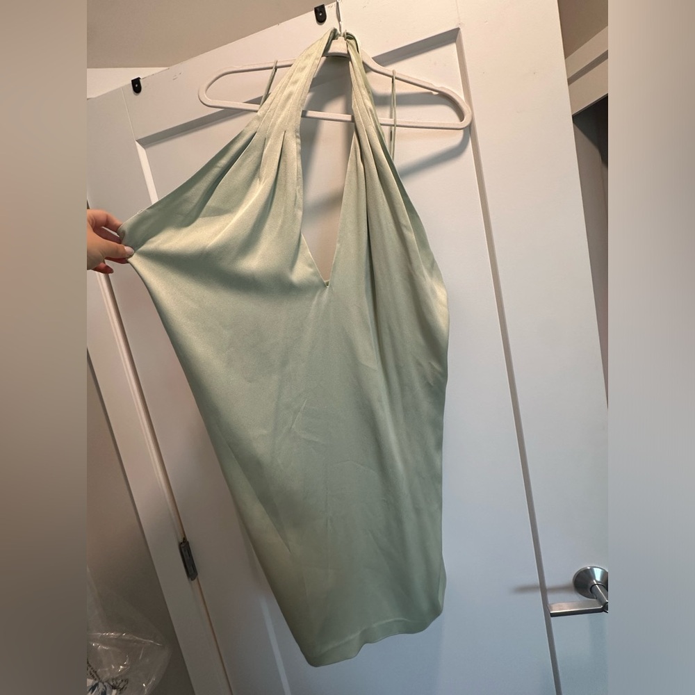 3.1 Phillip Lim Crepe Back Satin Twisted Halter Dress - Picture 4 of 4